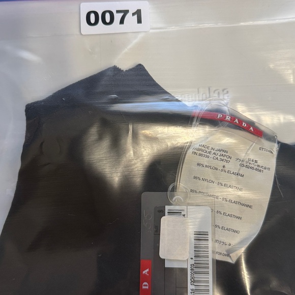 Prada Girocollo Jersey Intero Short Sleeve Top | Size S | Dark Blue / Black - Picture 15 of 15